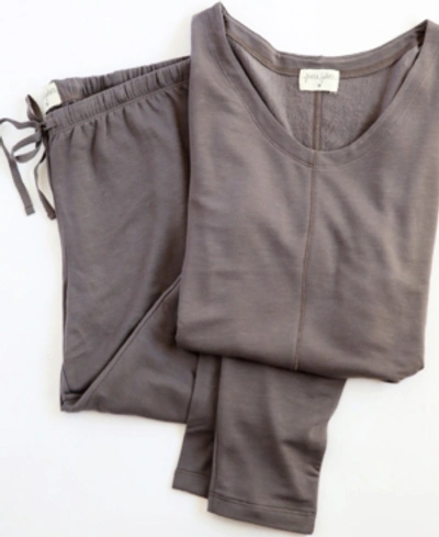 Nine Space Delilah Short Sleeve Loungewear Set In Slate