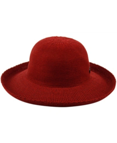 Epoch Hats Company Angela & William Wide Brim Sun Bucket Hat With Roll Up Edge In Burgundy