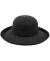 Epoch Hats Company Angela & William Wide Brim Sun Bucket Hat With Roll Up Edge In Black