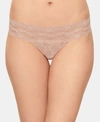 B.tempt'd By Wacoal Lace Kiss Thong Underwear 970182 In Rose Smoke (nude 5)