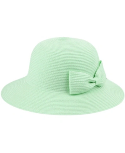 Epoch Hats Company Angela & William Poly Braid Bucket Sun Hat With Ribbon In Mint