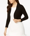 Jessica Howard Open-front Cropped Cardigan In Black