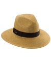 Scala Paper Braid Fedora With Ribbon In Toast
