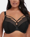 ELOMI FULL FIGURE SACHI UNDERWIRE STRAPPY CAGED BRA EL4350, ONLINE ONLY