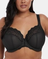 Elomi Full Figure Charley Stretch Lace Bra El4382, Online Only In Black