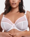 Elomi Matilda Full Figure Underwire Plunge Bra In White
