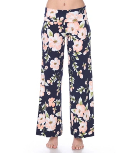 White Mark Floral Print Palazzo Pants In Orange