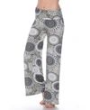 White Mark Circle Print Palazzo Pants In Grey