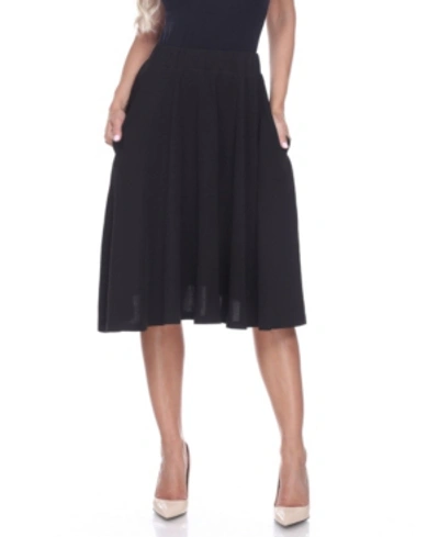 White Mark Saya Flare Skirt In Black