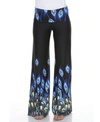 White Mark Plus Size Printed Palazzo Pants In Blue