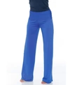 White Mark Plus Size Solid Palazzo Pants In Royal
