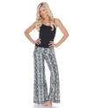 White Mark Python Printed Palazzo Pants In Grey