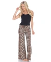 White Mark Python Printed Palazzo Pants In Brown Snake