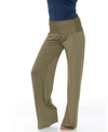 White Mark Plus Size Solid Palazzo Pants In Olive