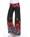 White Mark Peacock Printed Palazzo Pants In Red