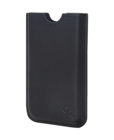 Token Leather Iphone Case In Black