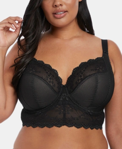 Elomi Full Figure Charley Lace Underwire Longline Bra El4381, Online Only In Black