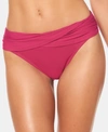 Bleu Rod Beattie Sarong Hipster Bikini Bottoms Women's Swimsuit In Pink Rouge
