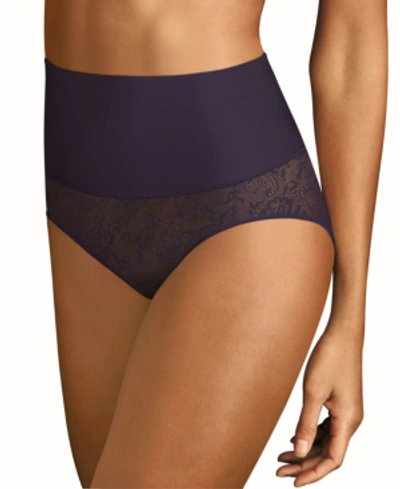 Maidenform Tame Your Tummy Firm Control Brief Dm0051 In Navy Lace