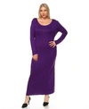 White Mark Women's Plus Size Ria Dress In Purple