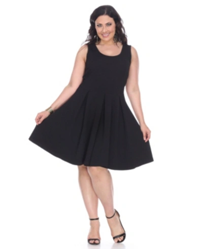White Mark Women's Plus Size Crystal Dress In Black