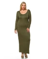 White Mark Women's Plus Size Ria Dress In Green