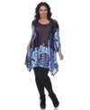 White Mark Plus Size Rella Tunic In Black