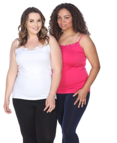 White Mark Plus Size Tank Tops Pack Of 2 In White Fuch