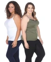 WHITE MARK PLUS SIZE TANK TOPS PACK OF 2
