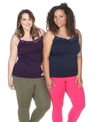 WHITE MARK PLUS SIZE TANK TOPS PACK OF 2