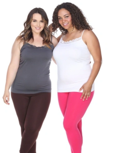 White Mark Plus Size Tank Tops Pack Of 2 In White Char