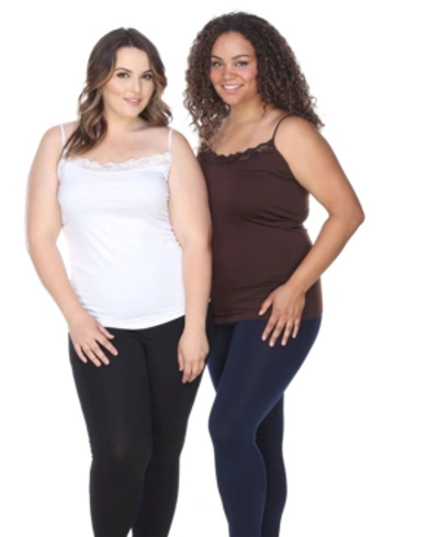 White Mark Plus Size Tank Tops Pack Of 2 In White Brow
