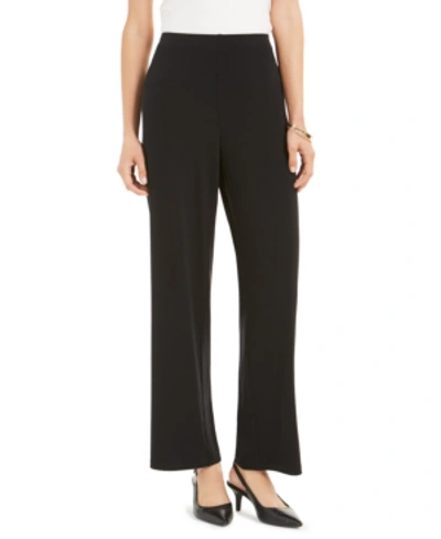 Alfani Petite Wide-leg Pull-on Drapey Pants, Created For Macy's In Grey