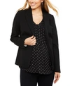 A PEA IN THE POD MATERNITY BUTTON FRONT BI-STRETCH SUITING MATERNITY BLAZER