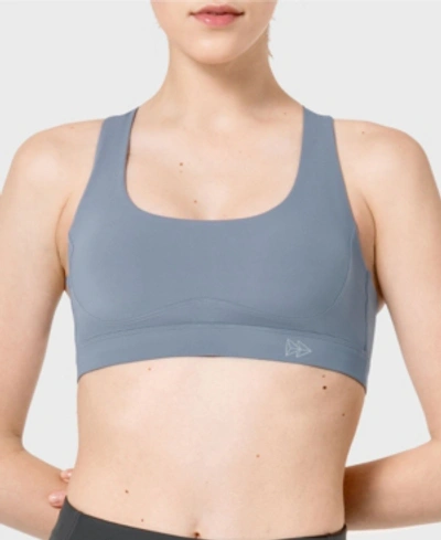 Yvette Cross The Back Sports Bra Low Impact Support In Navy