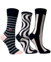 LOVE SOCK COMPANY 3 PACK WOMEN'S FUNKY STRIPED SOCKS BUNDLE BY