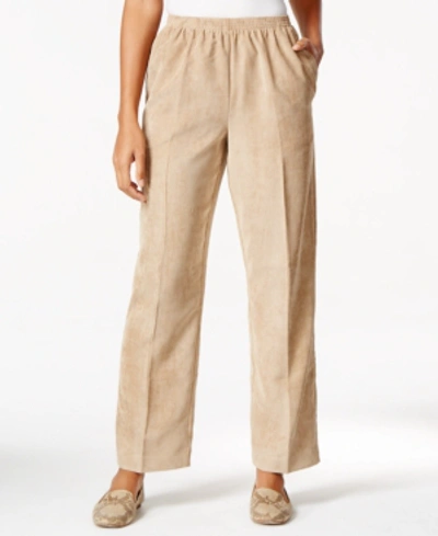 Alfred Dunner Women's Missy Classics Proportioned Short Pants In Tan
