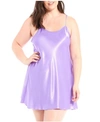 ICOLLECTION ICOLLECTION WOMEN'S ULTRA SOFT SATIN CHEMISE LINGERIE WITH ADJUSTABLE STRAPS