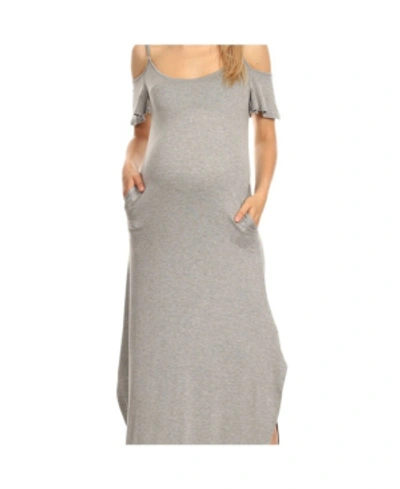 WHITE MARK MATERNITY LEXI MAXI DRESS