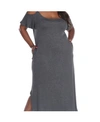 White Mark Plus Size Lexi Maxi Dress In Charcoal