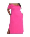 White Mark Plus Size Lexi Maxi Dress In Fuchsia