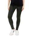 A PEA IN THE POD MATERNITY COATED CAMO SKINNY JEANS