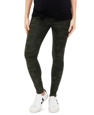 A Pea In The Pod Maternity Coated Camo Skinny Jeans In Laser Camo