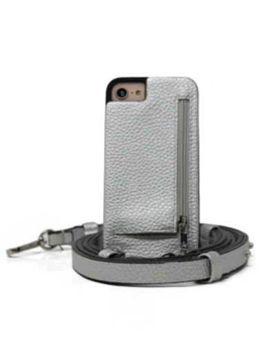 Hera Cases Crossbody 6 Or 6s Or 7 Or 8 Or Se Iphone Case With Strap Wallet In Silver