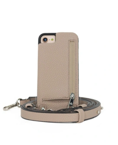 Hera Cases Crossbody 6 Or 6s Or 7 Or 8 Or Se Iphone Case With Strap Wallet In Taupe