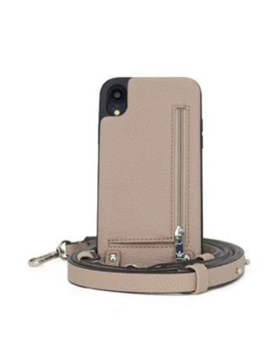 Hera Cases Crossbody Xr Iphone Case With Strap Wallet In Taupe