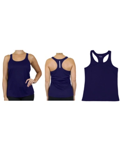 Galaxy By Harvic Women's Moisture Wicking Racerback Tanks In Navy