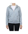Galaxy By Harvic Women's Fleece-lined Zip Hoodie In Heather Grey