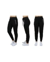 Galaxy By Harvic Women's Loose Fit Jogger Pants With Zipper Pockets In Black