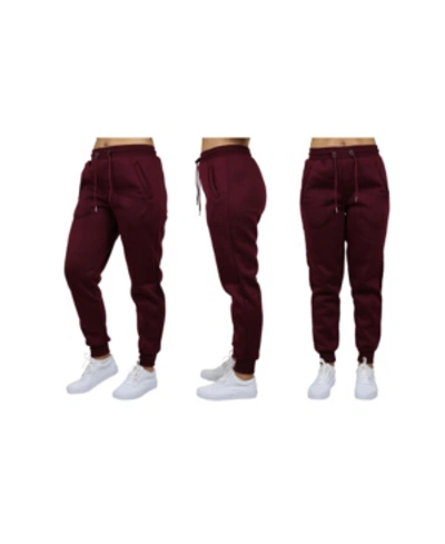 Galaxy By Harvic Women's Loose Fit Jogger Pants In Burgundy